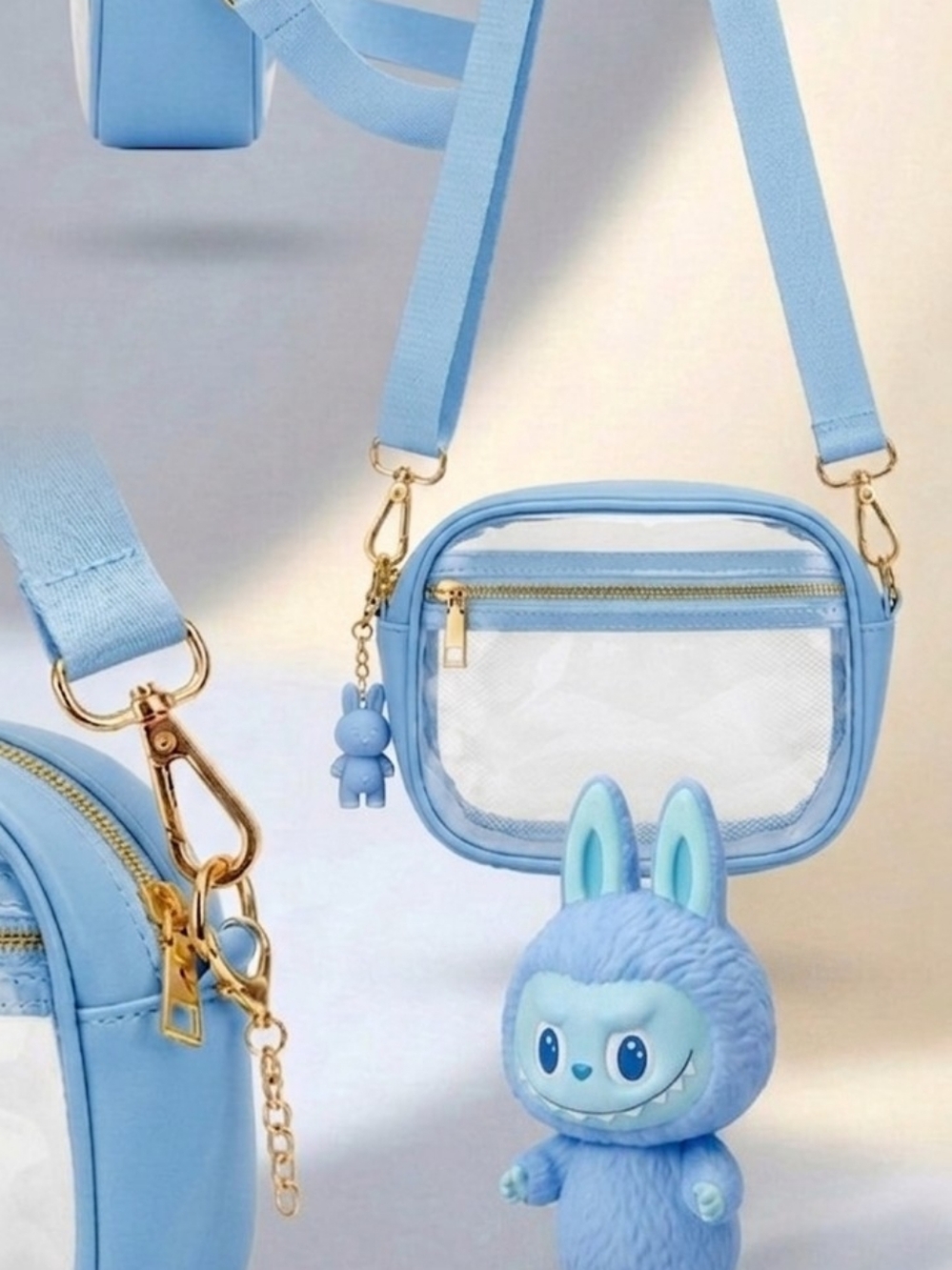 Clear Crossbody Bag- BLUE